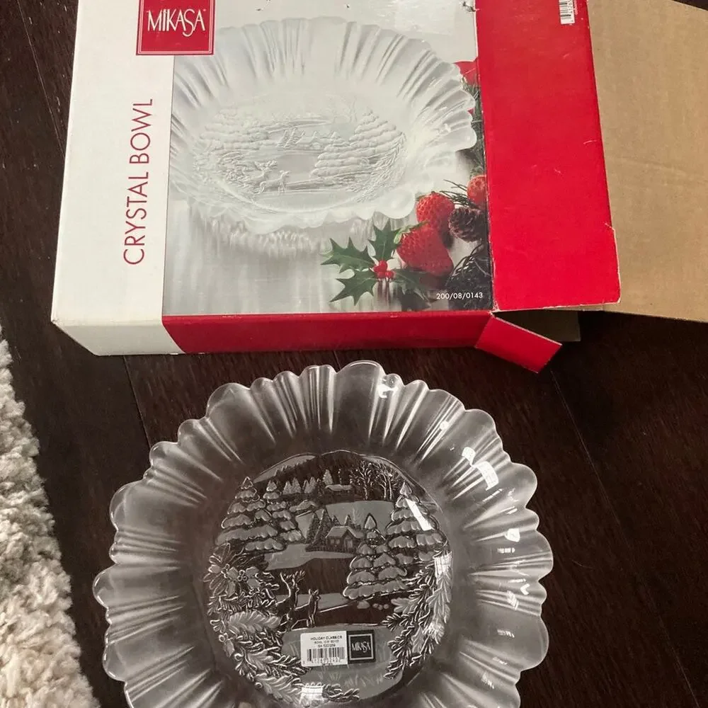 Christmas crystal bowl